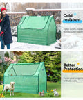 Raised Garden Bed With Cover And Greenhouse Kit All In One Galvanized Steel Planter Box for outdoor growing in snow and garden settings