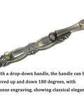 Antique Bronze Drop Handle Set for Cabinet Doors and Wardrobes With 64mm Center Hole European Style Movable Pendant Pull Knob