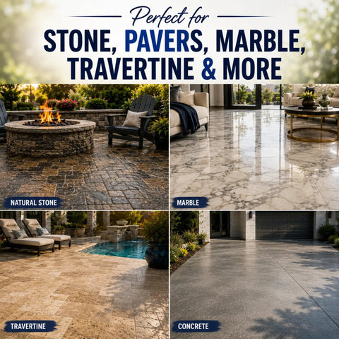 Juice Up Faded Natural Stone Pavers Concrete With This Killer Color Enhancer Sealer on stone, marble, travertine, concrete surfaces