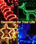 USB Rope Lights Indoor Color Changing 33ft 100 LED String Lights with Remote 18 Color Options decor in various settings.
