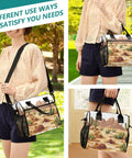 Desert Cactus Handle Insulated Lunch Bag Reusable Cooler With Adjustable Detachable Shoulder Strap Grab And Go Style