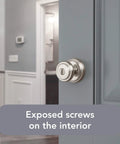 Easy Install Entry Door Knob With Keyed Lock And SmartKey Rekey Technology Microban Protection Satin Nickel Finish for interior door