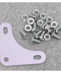Heavy Duty Carbon Steel Shelf Angles Bracket Set, 10 Triangular Corner Plates With Screws And Nuts on grey surface