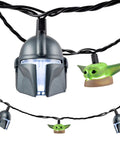 Mandalorian And Grogu String Lights 10 Foot LED Indoor Outdoor Lighting With Totally Cool White 5000K Bulbs The Child Collector Edition
