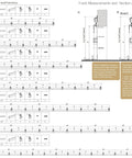 Track measurements and section drawing for Premium 24ft Heavy Duty Galvanized Steel Exterior Sliding Barn Door Hardware Kit.