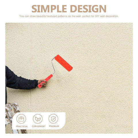Top Tier Embossing Rubber Paint Roller For Creations That Slay With Epic Wall Textures And Cool Graining Patterns in use on a wall.