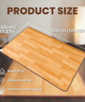 Cozy Imitation Wood Heated Floor Mat With Adjustable Temperature And 12 Hour Timer, Electric Carpet, 39x59 inches displayed
