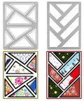 Geometric Die Cuts For Card Making And Scrapbooking Background Dies With Hollow Frame For Rectangle And Triangle Designs Durable Carbon Steel Metal Die Cuts For DIY Craft Embossing And Paper Album Decor