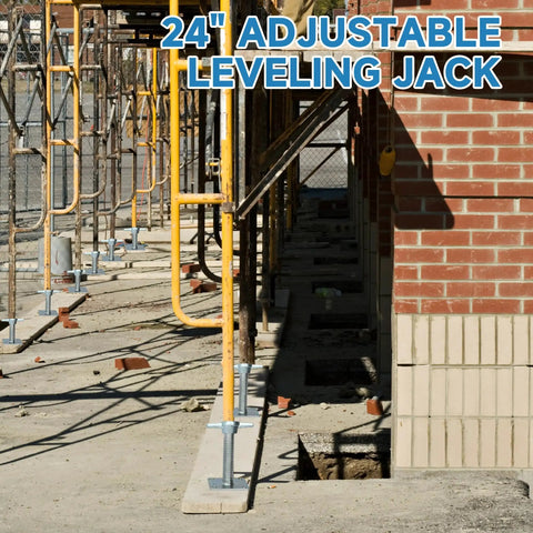 Heavy Duty Scaffolding Leveling Jacks 4 Pack Adjustable Screw Support Stands 24 Inch Height Range Galvanized Steel Build That Truly Crushes It On The Daily For Any Rig Ready Job Site Project