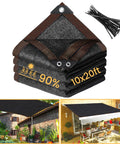 Ninety Percent Shade Cloth Ten By Twenty Feet Beat The Heat With This Heavy Duty Sun Block Mesh Tarp Featuring Reinforced Grommets