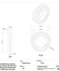 Tough 22216 E C3 Spherical Roller Bearing With 80 Mm Straight Bore And 140 Mm Od technical drawing showing dimensions and steel material.