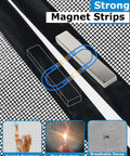 Magnetic Garage Door Screen For Two Car Garage 16 By 7 Feet Fits Up To 194 By 84 Inches With 36 Magnets showing magnet strips.