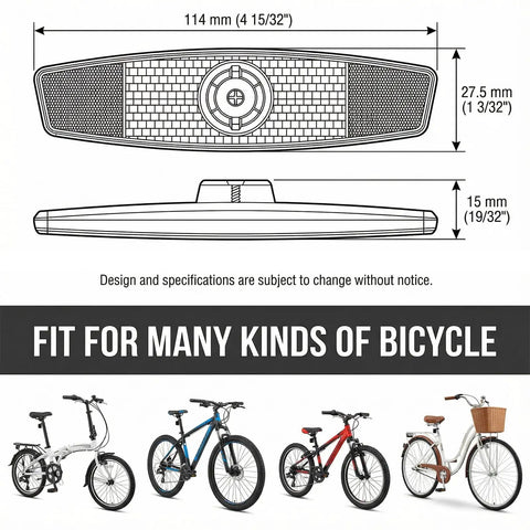 Diagram of Two Pack Bike Spoke Reflectors For Night Rides Front And Rear Wheel Reflectors For High Visibility Safety