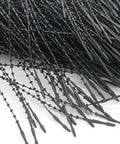 Heavy Duty Premium Black 5 Inch Adjustable Security Beaded Loop Ties For Clothing And LuggagE Quick Snap Pin Fasteners Bulk 1000 Pack close-up view.