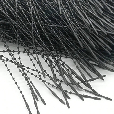 Heavy Duty Premium Black 5 Inch Adjustable Security Beaded Loop Ties For Clothing And LuggagE Quick Snap Pin Fasteners Bulk 1000 Pack close-up view.