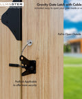 Beefy Heavy Duty Gate Frame Kit And Hardware For Wooden Fences And Driveways Including 90 Degree Right Angle Hinges Gate Latch Corner Braces And Shed Door Deck Gate Support Zinc Plated Powder Coated Weatherproof And Rust Proof For Outdoor Use - gate latch with cable pull on wooden gate
