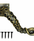 Tentacle Style Door Handle With Vintage Steampunk Look Gothic Pull Knocker For Cabinets Drawers And Doors For Indoor Outdoor Use Size Six Point Five By Five Point One By One Point Four Inches Ergonomic Durable Metal Hardware For Home Decor, bronze resin octopus design, includes screws