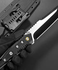 Durable Fixed Blade Knife With DC53 Steel Tanto Full Tang Nylon Fiberglass Handle Beefy EDC for Outdoor Camping Adventure