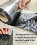 Heavy Duty Asphalt Crack Repair Tape And Concrete Sealant, Pro Grade Self Adhesive Bitumen Flashing Patch, showing a roll and a piece being pulled.