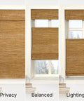 Cozy Cordless Top Down Bottom Up Bamboo Roman Shades For Windows With Privacy And Light Control Woven 100 Percent Jute Roman Blind