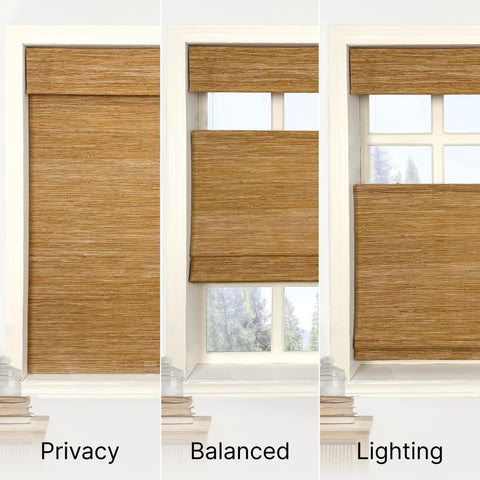 Cozy Cordless Top Down Bottom Up Bamboo Roman Shades For Windows With Privacy And Light Control Woven 100 Percent Jute Roman Blind