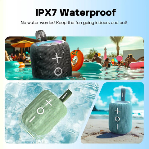StormBox Mini Plus Portable Bluetooth Speaker With 360 Surround Sound, 12W Output, Up To 12 Hours Play Time, IPX7 Waterproof
