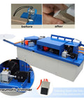 Grab This Badass Automatic Woodworking Edge Bander Countertop Edge Banding Machine For Curved And Straight Pieces With Digital Control Panel And Adjustable Speed Heavy Duty Shop Essential with pneumatic trimmer and foot pedal.