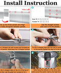 Installation guide for Three Panel Patio Heater Reflector Shield For Outdoor Heaters, showing step-by-step setup process.