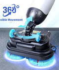 Workhorse 17 Inch Floor Polisher And Carpet Cleaner For Busy Commercial Spaces with 360-degree dual brush heads close-up