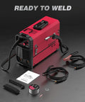 130 Amp MIG Welder With Flux Core, Lift TIG And Stick 3 In 1 Portable Inverter Gasless Welder, Synergy Control, 110V, Weld Gun, 2Lb Wire Included