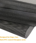 Pet Proof Window Screen Replacement 60 By 100 Inches Thick Charcoal Fiberglass Mesh rolled up showing heavy-duty texture.