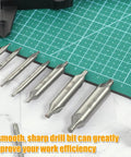 7 Piece M2 High Speed Steel Center Drill Bit Set With 60 Degree Countersink For Lathe And Metalworking Sizes 1.0 1.5 2.0 2.5 3.0 4.0 5.0 Durable Sharp Bits For Clean Holes