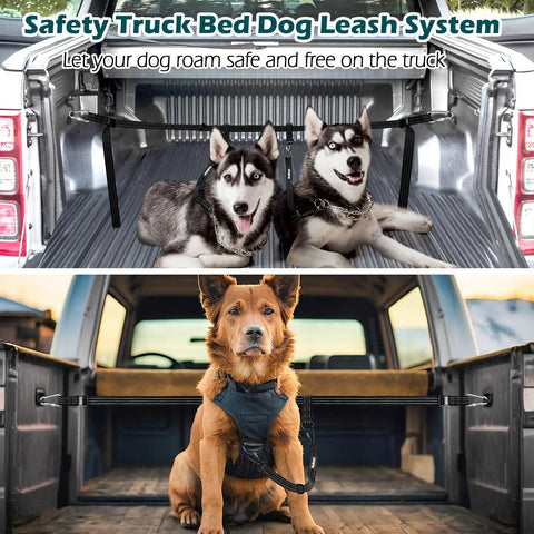 Badass Heavy Duty Truck Bed Dog Leash Double Lock Nylon Tether Keeps Your Pup Locked Down Hassle Free For All Breeds During Road Trips And Daily Tailgate Errands