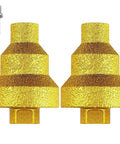 2 pcs diamond brazed step drill bits with M10 thread, gold finish, for angle grinder and drill, marble/concrete tiles