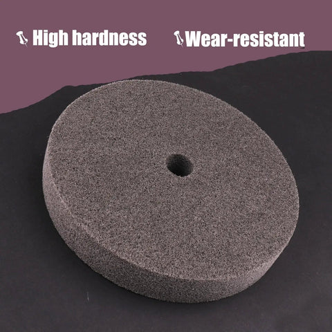Knockout 6 Inch Fiber Buffing Wheel With 180 Grit Heavy Duty Nylon Quick Change Polishing Pad for Bench Grinder