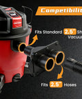 Two Point Five Inch Shop Vac Y Connector Separator With Dual Blast Gates Hose Splitter For Dust Collection Fits Craftsman Ridgid And Most Wet Dry Vacuums