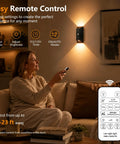 Fuligent Motion Sensor Light Indoor, Rechargeable Wall Sconce, 2 Pack with remote control and warm lighting ambiance.