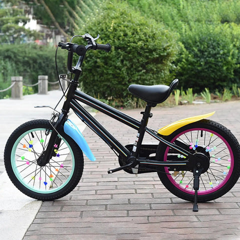 Kids bike with 210 Pcs Bike Wheel Spokes Beads Set For Kids - Colorful Plastic Clip Beads In Star, Heart, Ball Shapes