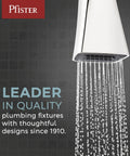 Close-up of Pfirst Series One Handle Pull Out Kitchen Faucet In Polished Chrome Water Efficient Model spray feature in use
