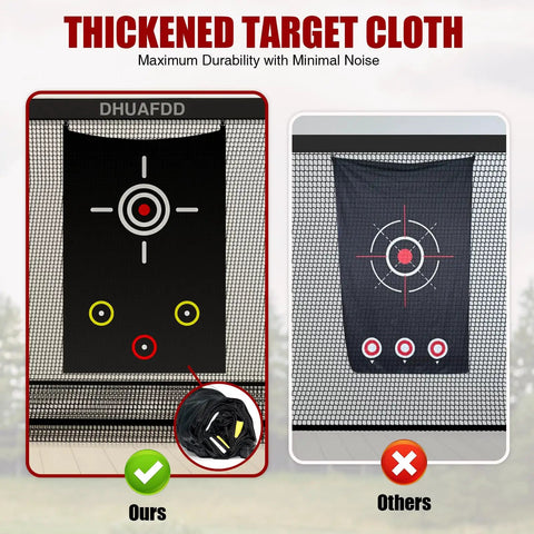Heavy Duty Golf Hitting Net With Target Cloth 10 X 7.5 Feet Side Barriers Backyard Practice Net Thickened Target Cloth Comparison