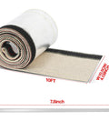 Beefy Aluminized Heat Sleeve Three Quarters Inch By Ten Feet With Hook And Loop Closure Heat Shield Sleeve Kit unrolled view