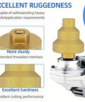 Diamond Step Drill Bit Set With M10 Thread, 20mm 35mm 50mm Three Stage Hole Opener For Tile Concrete Marble Granite Stone on grinder