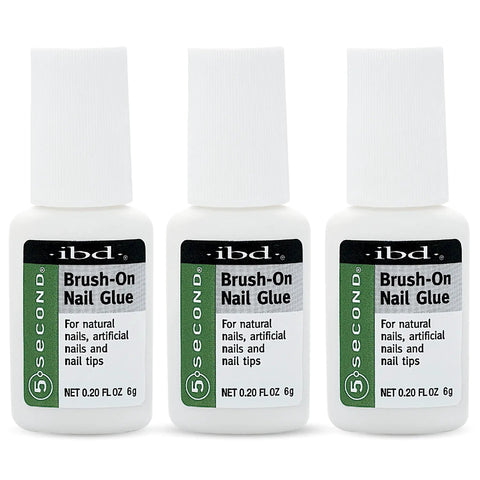 5 Second Brush On Nail Glue That Dries In A Snap For Press On Nails And Acrylics, Fast Dry Nail Bond And Repair Gel, 3-pack