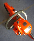 Professional Grade Hardcore Cordless Gas Concrete Saw Cuts Like Crazy For All Day Demolition Grinds And Crushes Steel Marble And Brick Without Breaking A Sweat On The Job Site, showing top view design and handle.