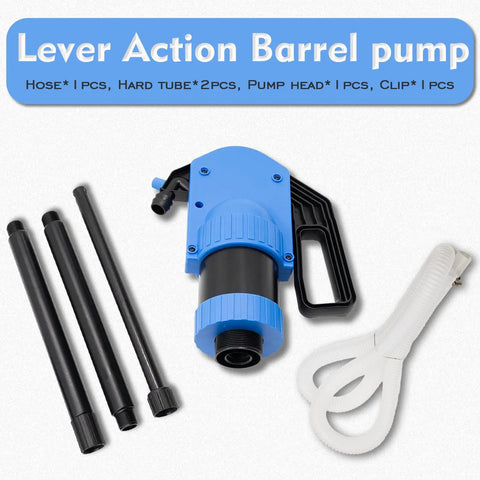 Beefy Lever Action Drum Pump For 55 Gallon Drums Delivers 1 Pint Per Stroke Perfect For High Viscosity Oils, blue handle, accessories