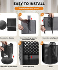 Installation steps for Rotating Cup Dispenser With Four Compartments And Lid Holder 360 Degree Tray Holds 3 To 16 Oz Disposable Cups.