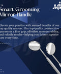 Dope Multi Use Dental Mirror 6.5 Inch Stainless Steel With Non Slip Handle For Teeth Care Lash Extensions And Pet Inspections Rust Resistant Easy Reach Grooming Tool For Home And Pros, smart grooming mirror handle