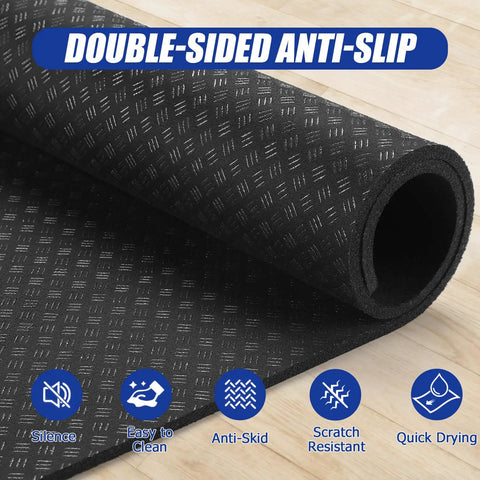 Heavy Duty 27 By 27 Inch Double Sided Non Slip Washer And Dryer Floor Mat With Anti Vibration Pad Protects Floors From Vibration Moisture And Scratches Fits Most Washers Dryers And Refrigerators In The Laundry Room