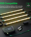 Lumaray Four Bar LED Grow Light Bars 16 Inch Full Spectrum Side Lighting With Red Enhancement Improves Yields Up To 25 Percent in black with magnetic mounts and SGS compatibility