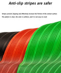 Anti-slip stripes detail on Tough As Nails Electrical Safety Rubber Mat For Electricians, black, orange, green mat colors